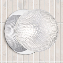 Lassie Diamond Cut Glass Cool White LED Outdoor Wall Light